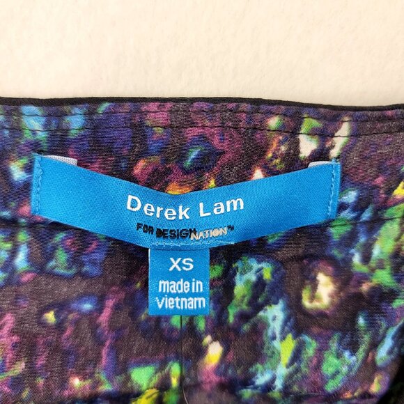 Derek Lam for DesigNation Nightshade Rio De Janeiro Peplum Splatter Top XS - Picture 2 of 13